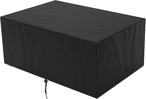 Patio Table Cover Rectangular 66x45x28in, Rattan Cube Set Cover Waterproof, Heavy Duty 420d Oxford Fabric Patio Garden Table Cover with Air Vent, Square (D 170x115x71cm)