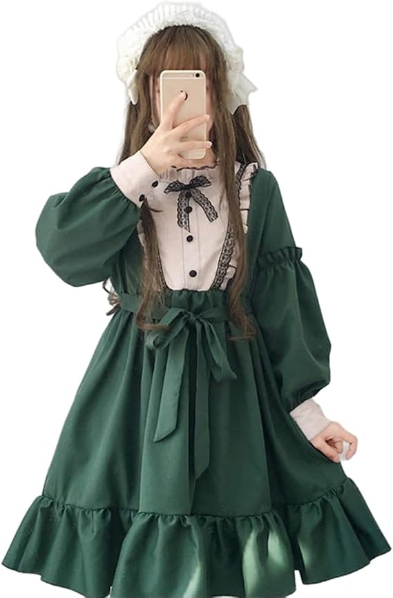 mrcos Gothic Lolita Dress, Lolita, Long Sleeve, Retro-Style, Ruffles, Classic Lolita, Costume, Clothing, Gothic, Gothic Lolita, Princess, Young Lady, Girls, Ladies, Housewife, OL Jumper Skirt, Party