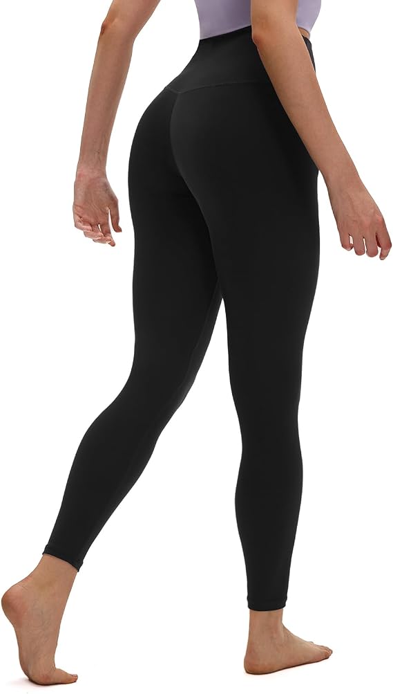 High Waisted Soft Leggings 25" Stretchy Workout Yoga Pants for Women