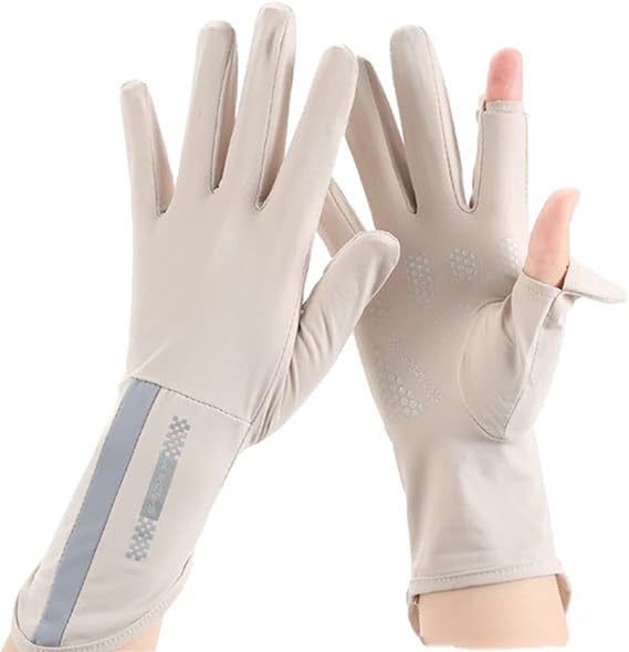 RUIXIA Mens Women Driving Gloves Summer UV Sun Protection Gloves Non-Slip Touchscreen Ice-Silk Sunblock Gloves for Cycling Riding