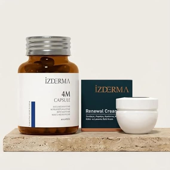 Izderma Renewal Cream 20 ml and 4M Capsule Food Supplement