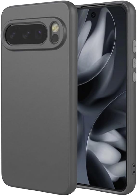 Google Pixel 10 Pro İle Uyumlu Yüksek Kalite Silikon Lansman Kılıf (XL İçin Uyumlu Değildir) (GRİ)