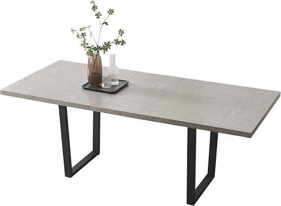 JIEXI Extendable Dining Table 4-6 Seater, Dining Room Table Extending And Chairs Set, MDF Material Modern, Suitable For Living Room, Kitchen, Length 130-170cm