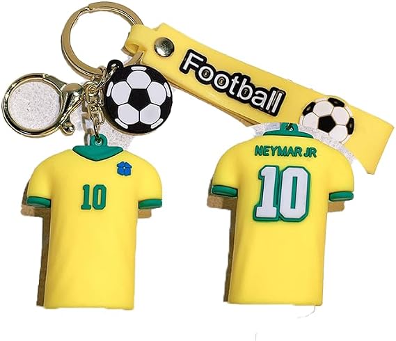 3D Silicone Global Iconic Jersey Soccer Key Chain- Messi Argentina and Miami, Mbappe Portugal or Rolando France