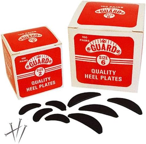 GUARD Quality Heel & Toe Plates Polyurethane (Plastic) Taps Savers 50 Pair, Size 3