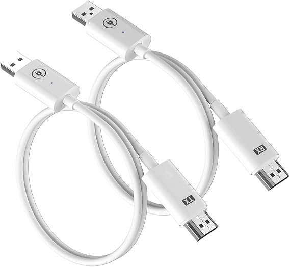 Lemorele Wireless HDMI Transmitter and Receiver Kit,Portable Wireless HDMI Extender,Plug&Play,2.4/5G 98ft Range 1080P HD Wireless HDMI Connector for Streaming Video&Audio to Monitor from Laptop/TV-box