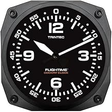 Trintec Flightime Aviation Cockpit 6 1/2" Wall Clock 9065FT