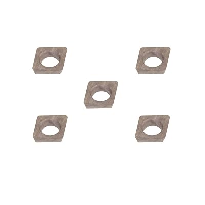 THINBIT 5 Pack MBZIZ07D4U MBZ Series, 0.007 Radius, Flat top, Uncoated Carbide Boring Insert for Steel, cast Iron, and Stainless Steel with Interrupted cuts.