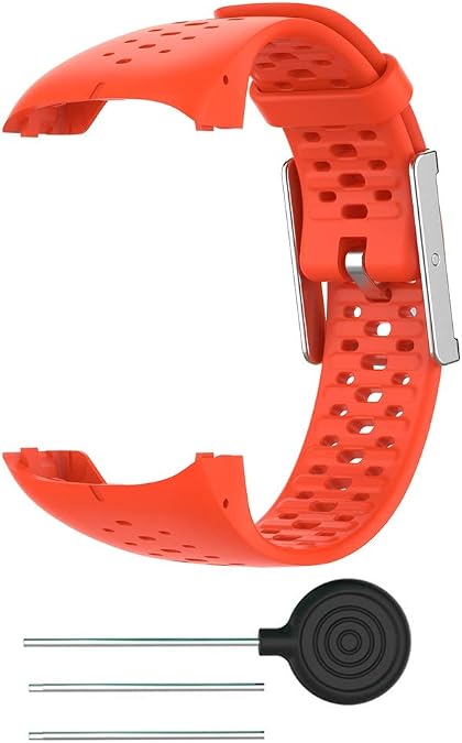 Silicone replacement wristband compatible with Polar M400 / M430, adjustable replacement band Soft wristband with tool