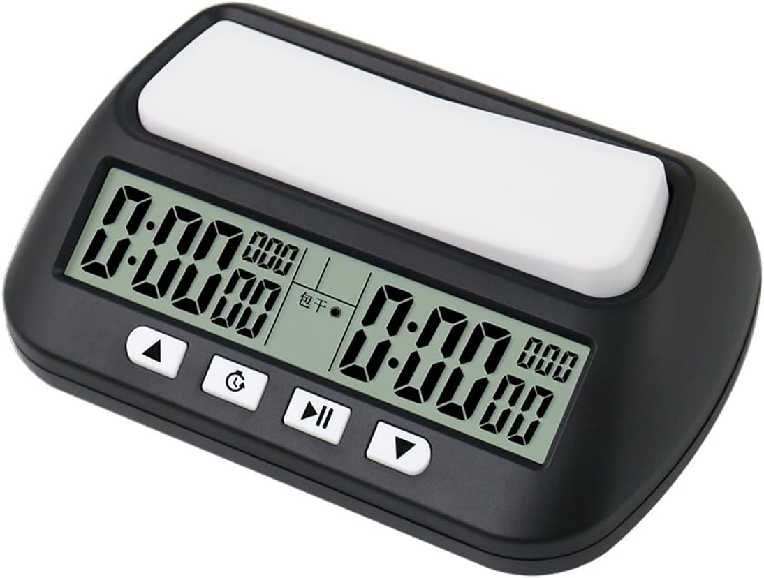 POFET Chess Clock Multifunction Chess Timer for Chess Go Backgammon -Black