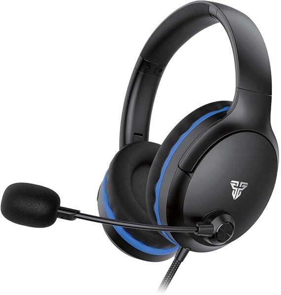 FANTECH Valor II MH89 Wired Gaming Headset with 40mm Drivers, Noise Cancelling Mic, 3.5mm Jack for PC, PS5, PS4, Xbox, Nintendo Switch, Mobile - Over-Ear Headphones with Foldable Microphone (Black)