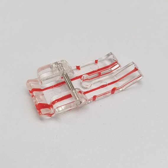 HONEYSEW 2pcs Clear Presser Foot 1/4" (Quarter Inch) Sewing Machine Presser Foot Quilting - Low Shank Snap-On