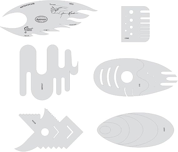 Artool Freehand Airbrush Templates, Metropolis Template Set