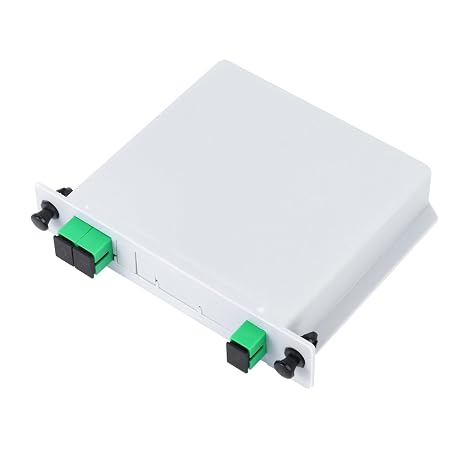 SC/APC PLC Fiber Optic Splitter 1x2 Cassette Card Inserting, Optic Fiber Splitter for Home Wiring, LAN, Network Rooms, Fiber Distribution Box