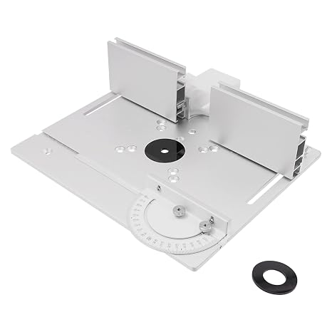 Router Table Insert Plate Aluminium Alloy Wood Milling Flip Board Trimming Tools Woodworking Engraving Machine Plate Milling Table Insert Plate Router Table Insert Plate (Silver)