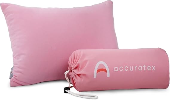 ACCURATEX Camping Pillow, Cotton Cover Compressible Travel Pillow,13x18