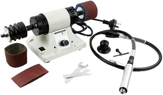 Leather Polishing Burnishing Machine Leather Edge Grinding Machine 110V 0-8000RPM with Flexible Shaft Handle