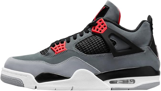 NIKE Air Jordan 4 Retro - 308497 106, Dark Grey/Infrared 23-black-ce, 8.5 UK (DH6927-061)