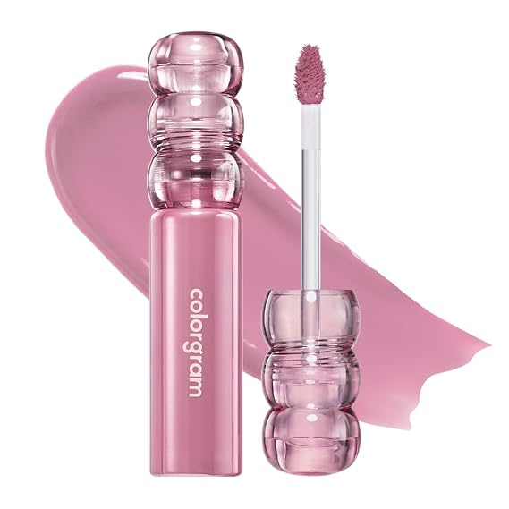COLORGRAM DEEP GLAZE LIP GLOSS 02 STRAWBERRY MARRON I Korean Makeup Ultimate Sugar-Coated Glow and Non-stickty Lightweight Finish I High-Shine Glossy I Korean Lip I Summer Make Up
