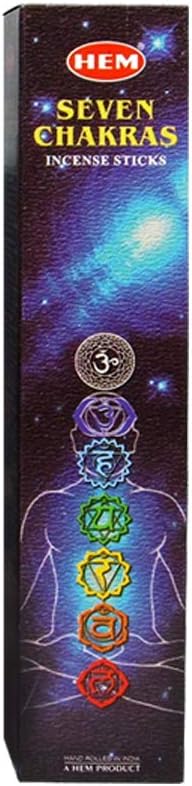 Hem Seven Chakras Incense Sticks 35 Sticks Variety Set (7 Fragrance Packs) Aromatic Incense for Meditation, Yoga & Home Fragrance.