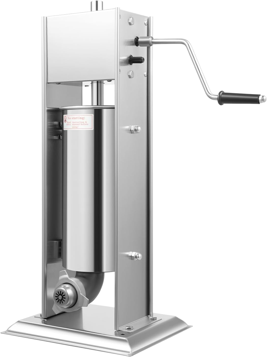 YIYIBYUS 5L Commercial Manual Churros Maker Machine Stainless Steel Latin Fruit Machine Vertical Sausage Stuffer Machine with 6 Nozzles Heavy Duty Churros Machine 5L