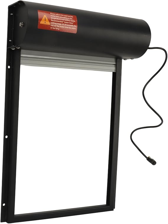 Automatic Chicken Coop Door, Chicken Coop Accessories Run Automatic Door Auto with Timer LED Display for Farm (Black)