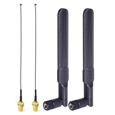 Bingfu Dual Band WiFi 2.4GHz 5GHz 5.8GHz 8dBi RP-SMA Male Antenna 15cm 6 inch Pigtail Cable 2-Pack for WiFi Router Wireless Mini PCI Express PCIE Network Card Adapter