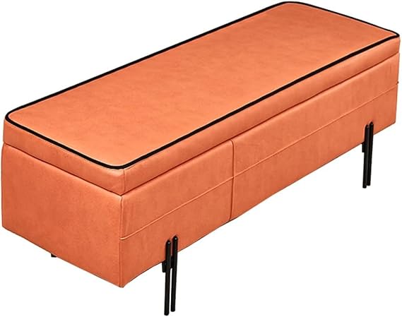Foldable fireproof storage stool, changing stool, rectangular storage box, new technology, fabric, wrought iron frame, comfortable to sit, can support