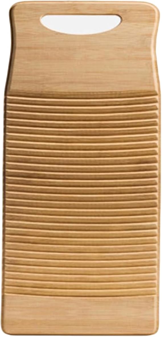 Anti-Slip Wooden Washboard,Easy to Use,Laundry Cleaning Board with Hanging Hole,Easy to Storage,Durable Scrub Board Washing Board for Laundry Room