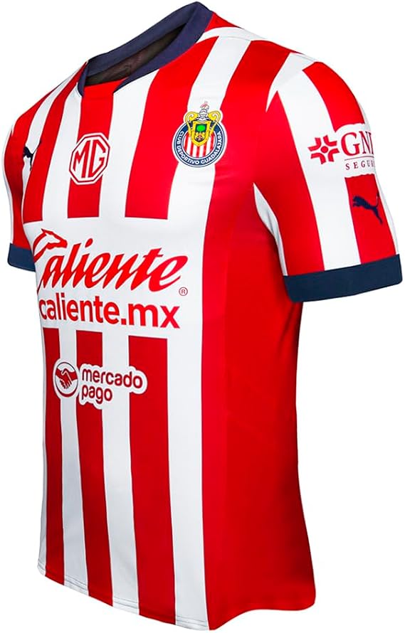 PUMA Mens Chivas Home Promo 24-25 Short Sleeve Jersey Casual - Red, White