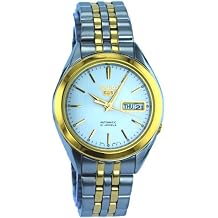 Seiko Mens SNKL24 Two Tone Stainless Steel Analog with Silver Dial Watch