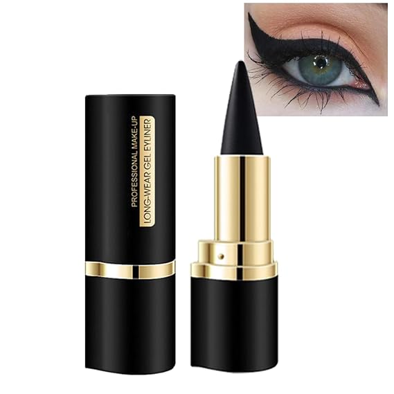 BINGBRUSH Gel Eyeliner Pencil Waterproof Smudge Proof, Long Lasting Creamy Eye Liner for Waterline & Cat Eye, Multi-Use Eyeshadow Stick,04 BLACK