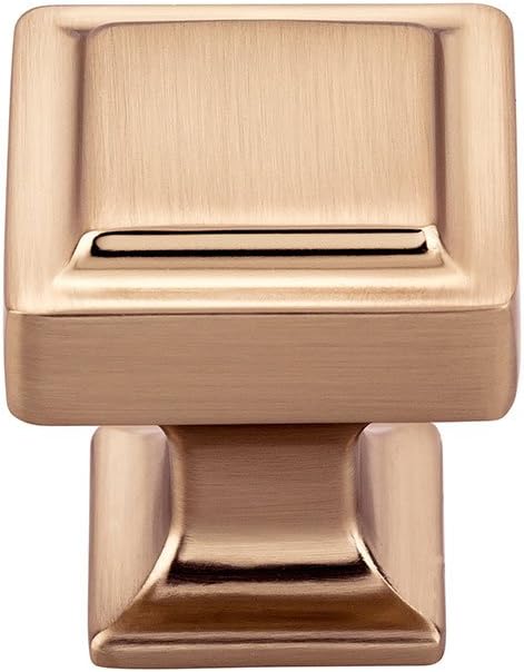 Top Knobs Ascendra 1 1/8" Length Square Knob Honey Bronze