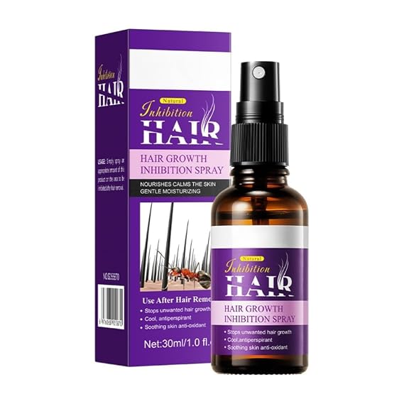 Hair Growth Inhibitor for Face, Permanent Hair Inhibitor Spray Legs Bikini Underarms Stop Hair Growth on Face, After Wax Care for Women & Men 1Floz