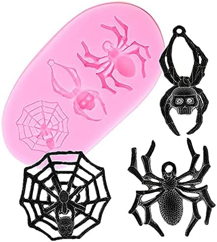 Halloween Spider Cobweb Silicone Mold for DIY Fondant Candy Making
