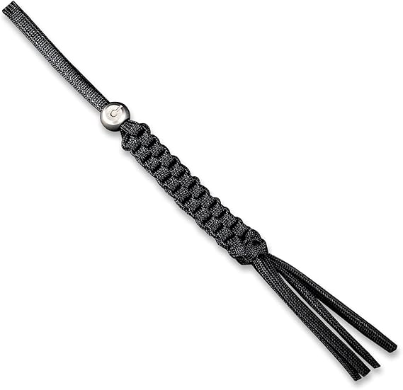 CIVIVI Tied Paracord Lanyard with a Gray Sphere 6AL4V Titanium Bead CA-09B