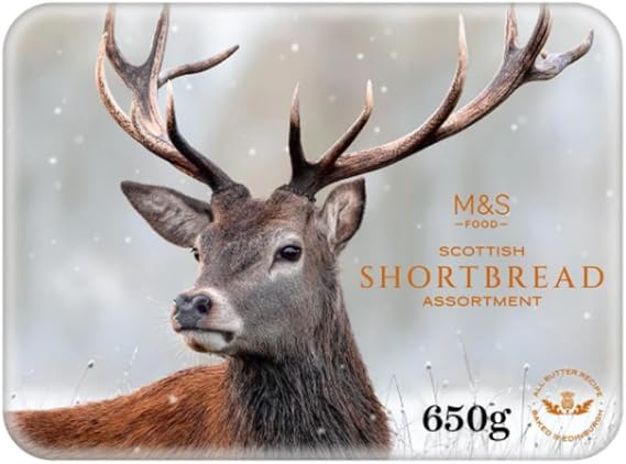 M&S All Butter Scottish Shortbread Assortment, 650g Embossed Stag Tin