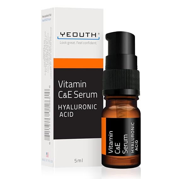 Vitamin C Serum for Face with Hyaluronic Acid, Anti Aging Serum for Wrinkles & Dark Spot, Facial Serum for Men & Face Serum for Women, Anti Aging Skin Care Products by YEOUTH