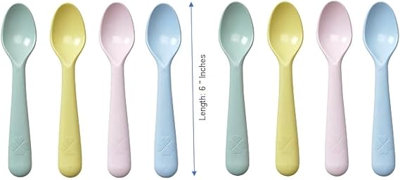 IKEA KALAS 8 no of Spoon, mixed colors, Plastic