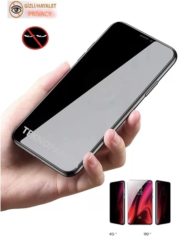 Xiaomi Redmi Note 12 Pro Plus Hayalet Ekran Koruyucu Privacy Tam Kaplayan Kırılmaz Cam