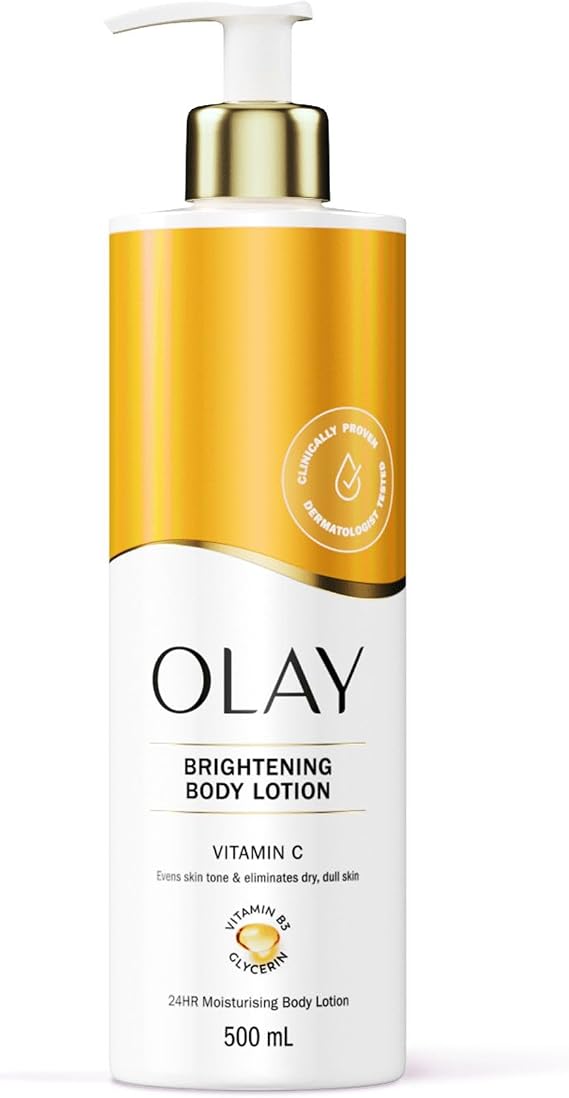 Olay Vitamin C Brightening Body Lotion, 24HR Moisturising Cream 500ml