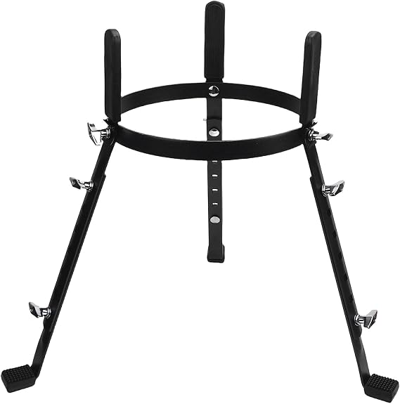 Sorandy Conga Stand, Single Conga Drum Basket Stand with Adjustable Height, Heavy Duty Metal with Rubber Sleeve for 10.6in Drums, Musical Instruments Accessories