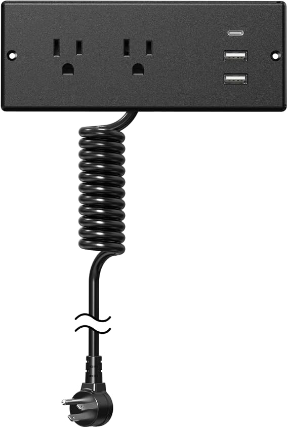 Furniture Drawer Outlet, IPX6 Recessed Power Strip Waterproof