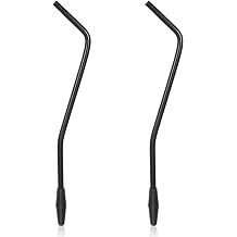 2PCS 5mm & 6mm Thread Tremolo Arm Whammy Bar Electric Guitar Tremolo Arm Thread Guitar Whammy Bar with Tip Metal Single Tremolos Arms System Black