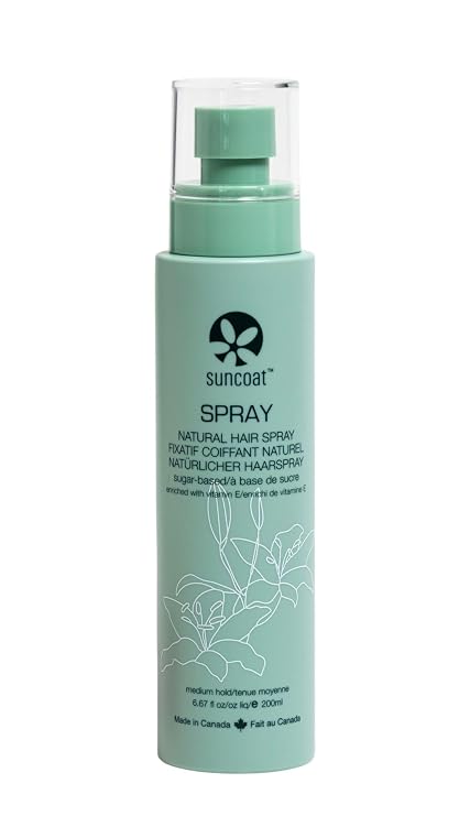 SUNCOAT PRODUCTS INC. Sugar-Based Natural Hair Styling Spray Fragrance-Free (6.7 fl. oz.) packaging may vary