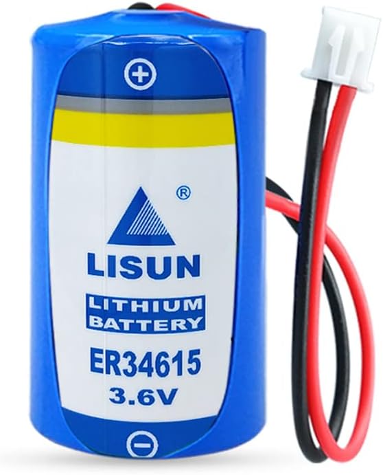 YICUAA ER34615 D Cell Lithium Battery 3.6V 19000mah for LISUN Multipurpose PLC Programmer ETC Battery with White Plug