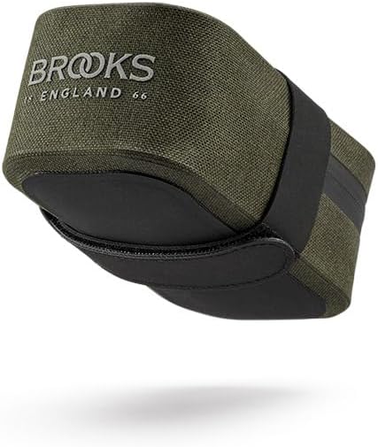 Brooks England Scape Saddle Pocket Bag, Cycling and Gravel Bag, Mud Green, One Size