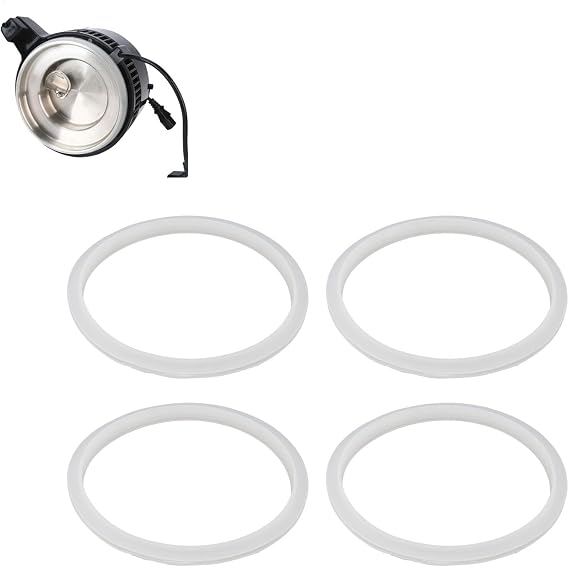 Jeanoko 4 PCS Water Distiller Gasket, Hygienic Water Distiller Sealing Loop Silicone Erosion, High Temperature Wear Proof for Replacement 4L