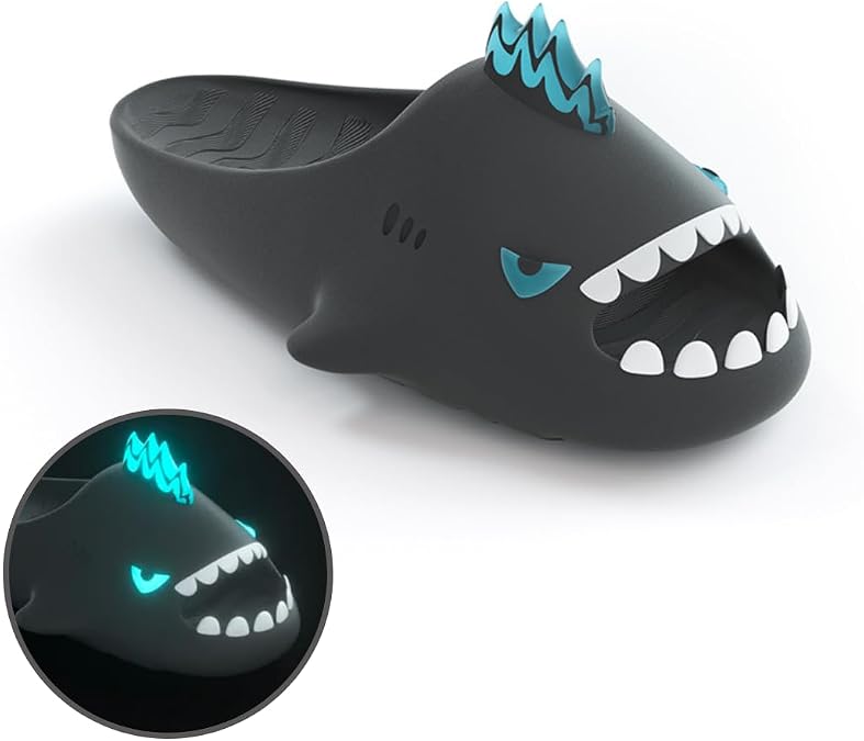 Hello Slippers Sharkicks Pro Shark Slides Sandals, Super Soft Eco-friendly EVA Material Cloud shoes for Women and Men Indoor & Outdoor