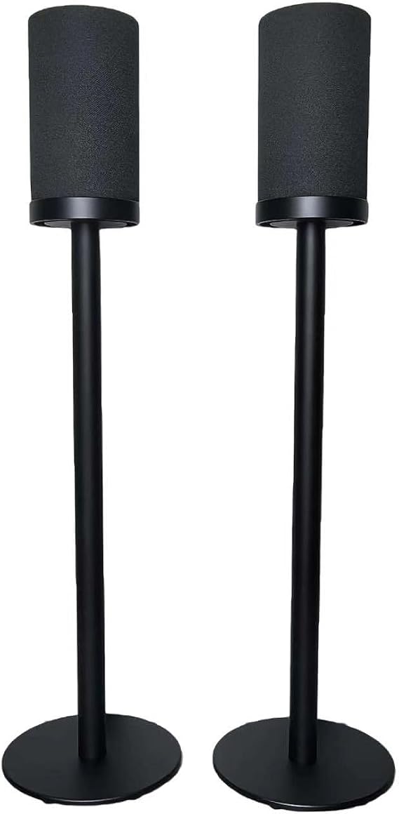 Speaker Stands Compatible with Sony SA-RS5 Home Surround Sound System(only Stand),The Speaker Floor Stand can Hide The Power Cord and is Made of Aluminum Alloy Material(Black Pair)